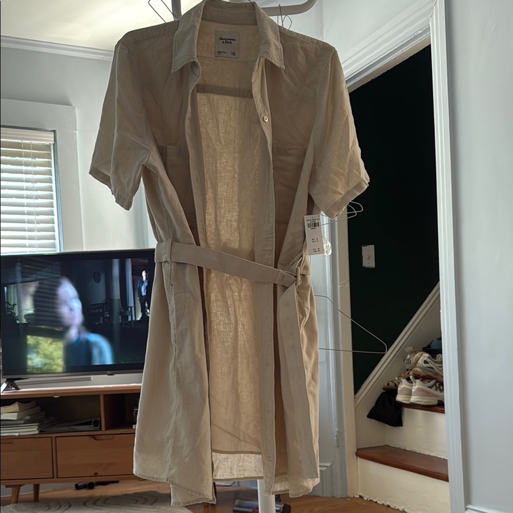 Abercrombie & Fitch Tan Shirt Dress New with Tags